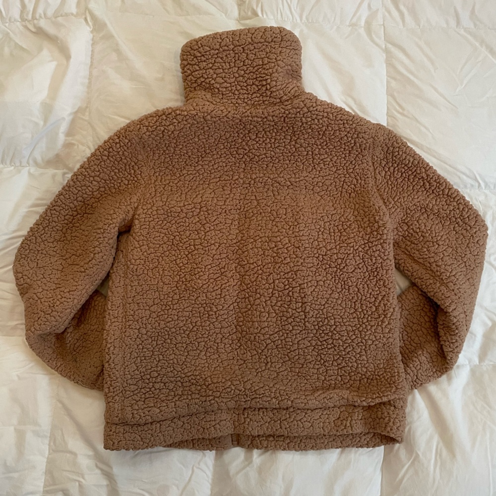 Fuzzy Zip Up Sweater - Picture 4 of 5